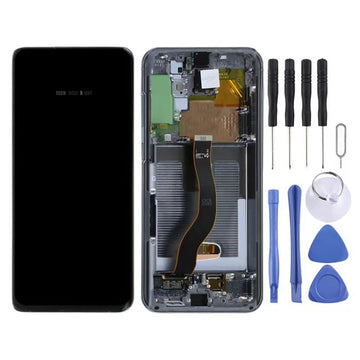 Assemblage d'écran de téléphone mobile  S20PLUS avec cadre   Très translucide   Très sensible   Résistant aux empreintes digitales